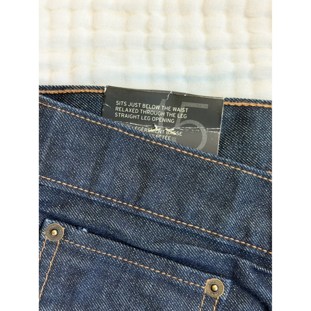 Gap Relaxed Fit Jeans Mens 38x30 Dark Indigo Denim Straight Leg New 199306-00-1 - Picture 4 of 7